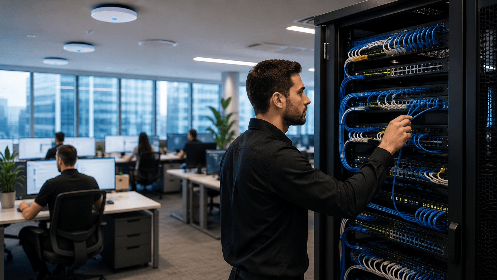 Business network and Wi-Fi connectivity support